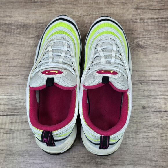 Nike Air Max 97 Men's Size 8.5 White Black Yellow Pink Sneakers (CI9871-100) - Picture 5 of 9